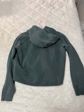 Sudadera Puma Verde con Logo Rosa