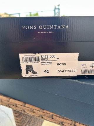Botín Pons Quintana Negro