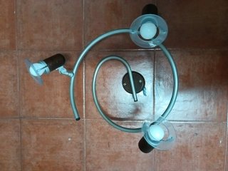 Lámpara de techo moderna plata y marrón