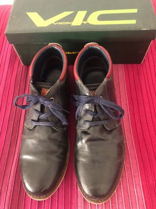 Botines Vicmar Piel Negro y Marrón