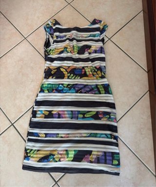 Vestito donna fantasia righe