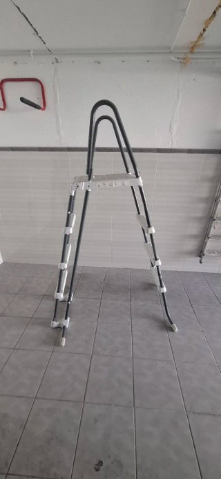 Escalera Piscina Portátil Metal/Plástico