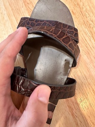 Sandalias Zara T39 efecto piel reptil
