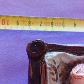Figura antigua Belén Niño Jesús, estuco 11x8