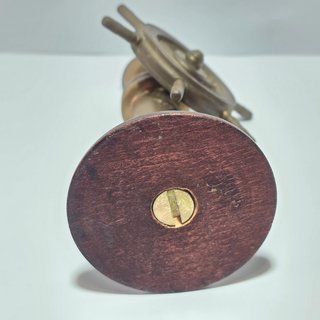 Timone da Nave Vintage con base in legno. Metà 900