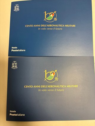 2 Cartelle Filateliche Centenario Aeronautica