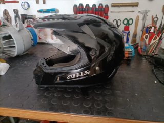 Casco de moto negro Acerbis