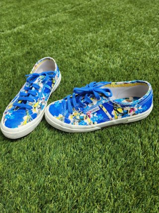 Superga Scarpe Fantasia Floreale Blu