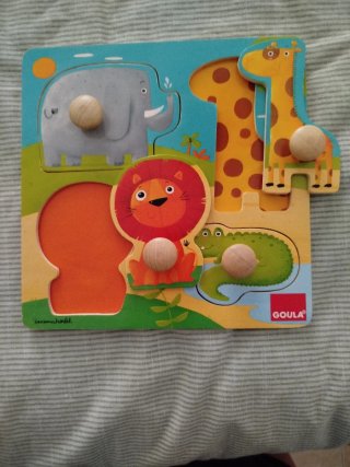 Lote 4 Puzzles Madera Infantil.