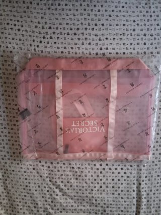 Bolso de playa transparente Victoria's Secret rosa