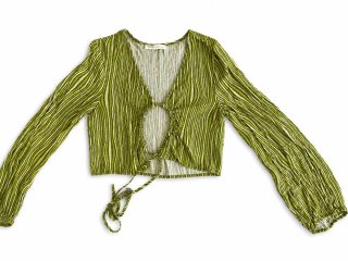 Blusa verde con estampado rayas
