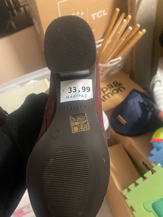 Botines de tacón burdeos