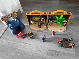 Playmobil Piratas Tesoro Isla Barco