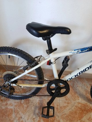 Bicicleta infantil Rockrider blanca