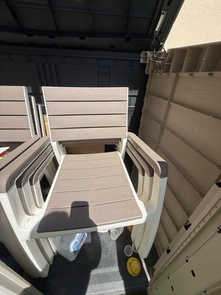 Mesa exterior y 6 sillas Extensible
