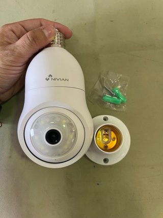 Cámara WiFi NIVIAN 2K 360º Tipo Bombilla