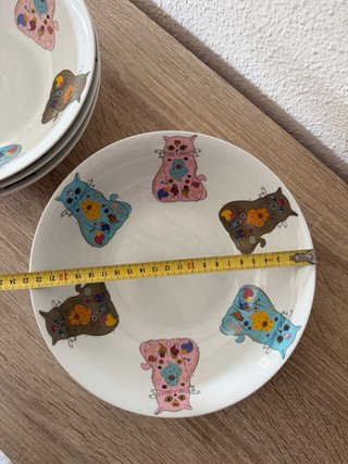 Juego 4 platos Gato Preto