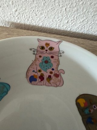 Juego 4 platos Gato Preto