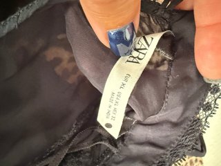 Camisa Zara volantes negra