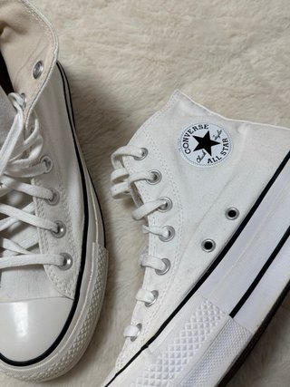 Converse Piattaforma Bianche