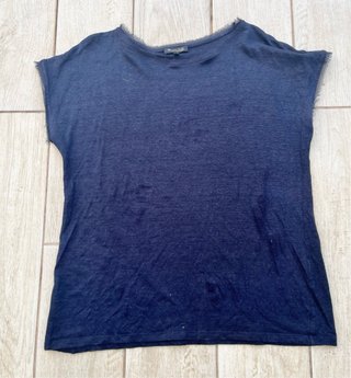 Camiseta Massimo Dutti Lino Azul Talla M