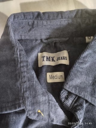 Camisa de pana azul marino