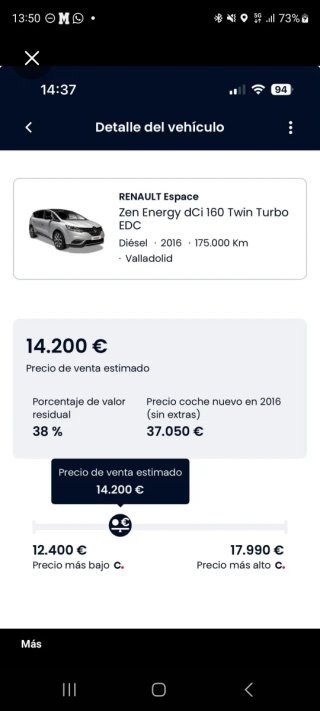 Renault Espace automatica. 7 plazas y extras