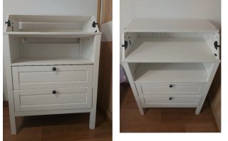 Cómoda cambiador SUNDVIK blanca
