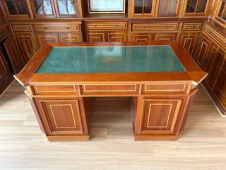 Mesa Escritorio Madera Maciza Cristal