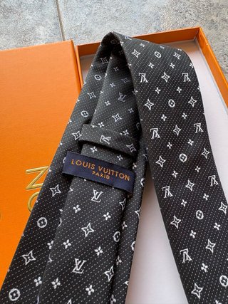 Corbata Louis Vuitton Negra y Blanca