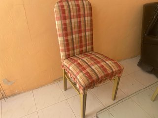 Mesa cristal y 6 sillas vintage
