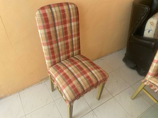 Mesa cristal y 6 sillas vintage