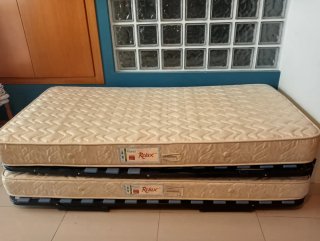 Canapé con doble somier + 2 Colchones Planet Relax