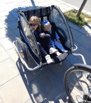 Carro remolque para niños