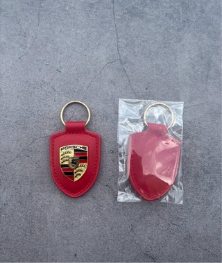 Llavero Porsche Piel Rojo Nuevo