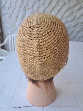 Cappellino donna cotone spesso beige