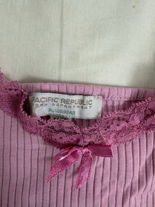Top rosa Pacific Republic encaje lazo m