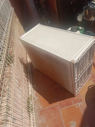 Armario mimbre 2 cajones 2 puertas