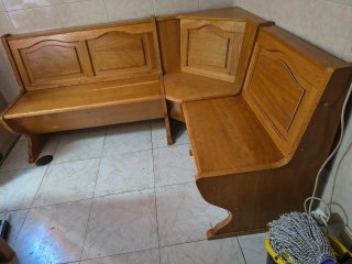 Banco de madera para cocina o exterior
