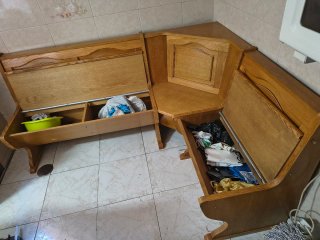 Banco de madera para cocina o exterior