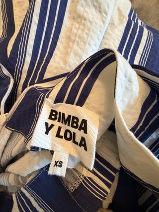 Mono Bimba y Lola rayas azul y blanco