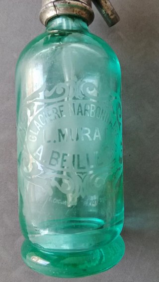 Sifón 1/4L Pequeño. Azul Turquesa. NARBONNE