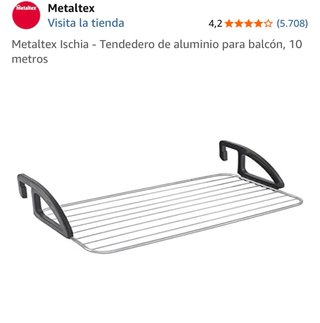 Tendedero balcón aluminio Metaltex Ischia