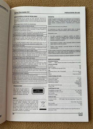 Manuale istruzioni Cyrus Disc master 8.0
