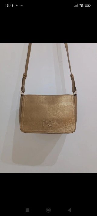 Bolso bandolera Purificación García dorado