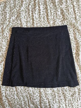 Falda fiesta Pull&Bear negra y plateada