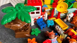 Lotto Lego Duplo 2,5kg Figure Animali e Veicoli