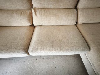 Sofá Chaise Longue Beige Tela desenfundable