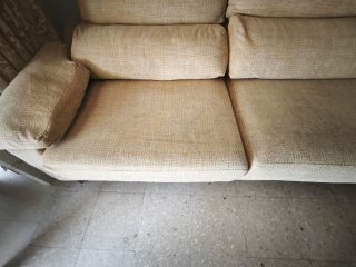 Sofá Chaise Longue Beige Tela desenfundable