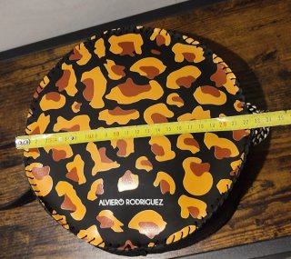 Borsa rotonda Alviero Rodriguez stampa leopardo